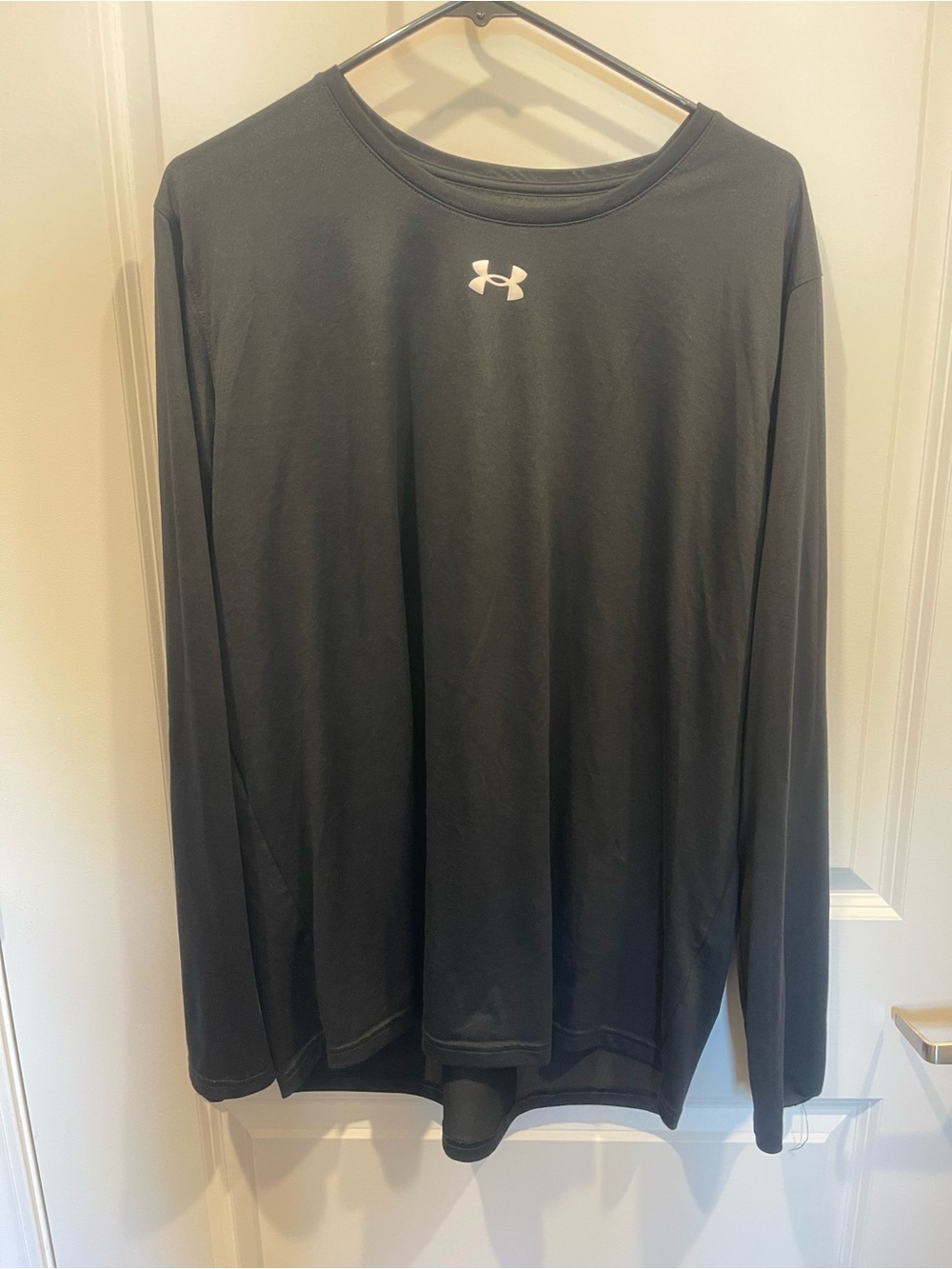 Under Armour Black Performance Long Sleeve Tee with White Logo